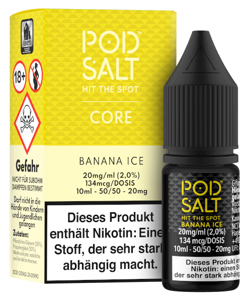 POD SALT CORE - Banana Ice Nikotinsalz Liquid 10 ml