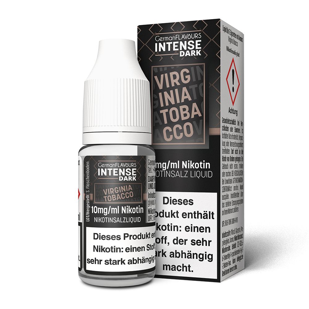 German Flavours Intense DARK Virginia Tobacco Nikotinsalz Liquid 10ml