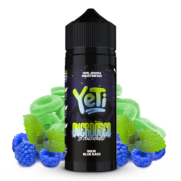 Yeti Overdosed Sour Blue Razz 10ml in 120ml Flasche