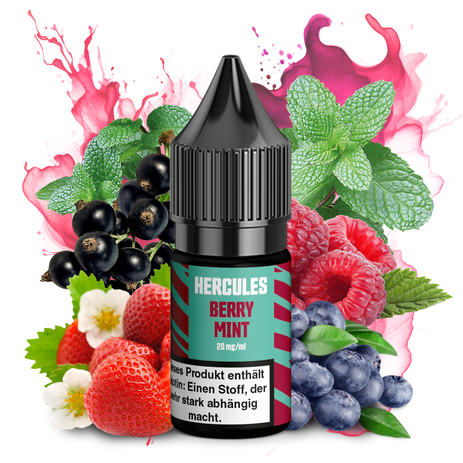 Hercules Nikotinsalz Liquid 10ml Berry Mint