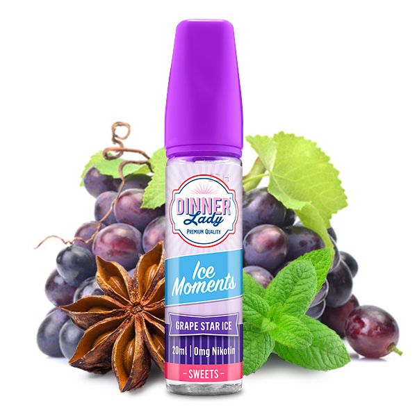 Dinner Lady Ice Moments Grape Star Ice 20ml in 60ml Flasche