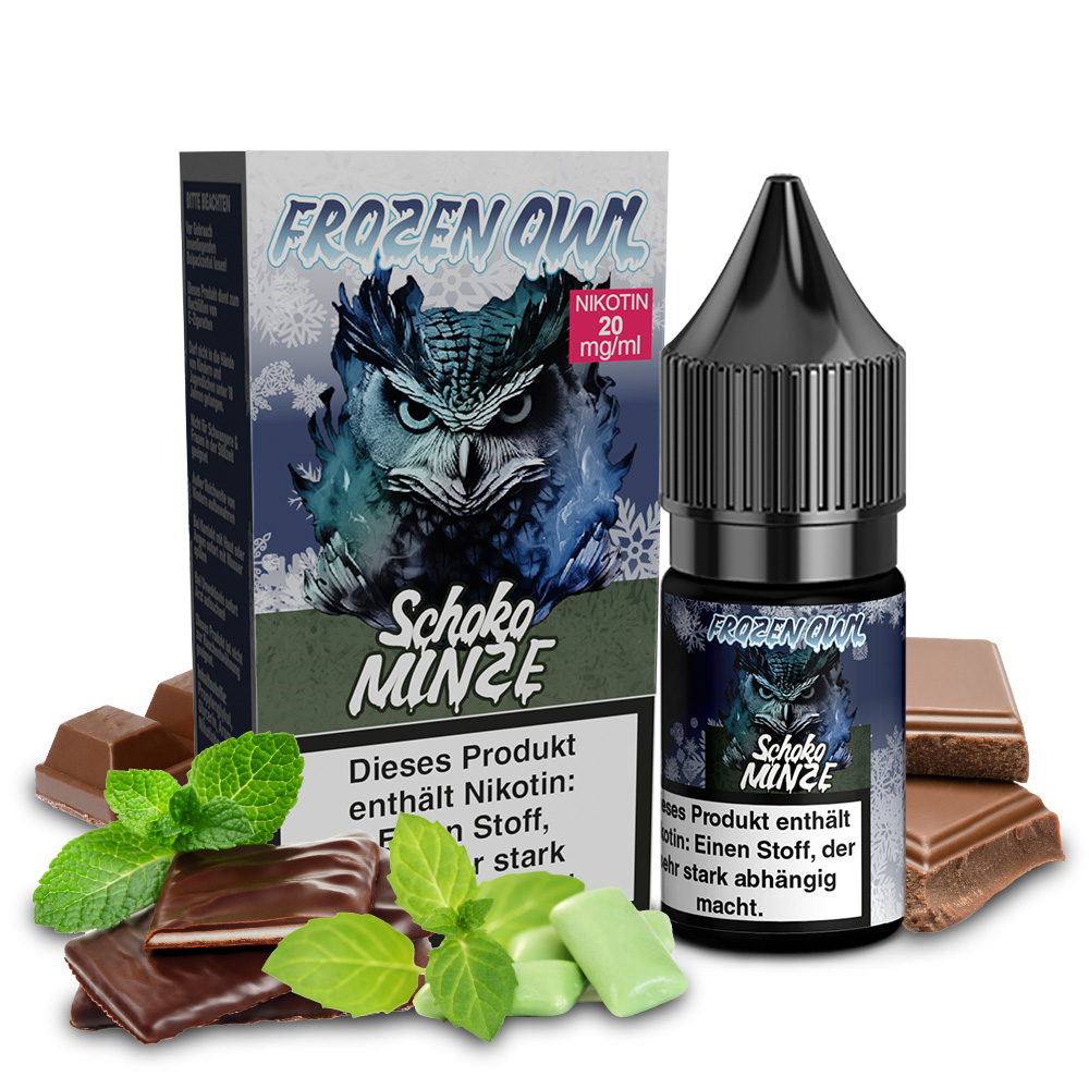 Frozen OWL Schoko Minze Nikotinsalz Liquid 10 ml