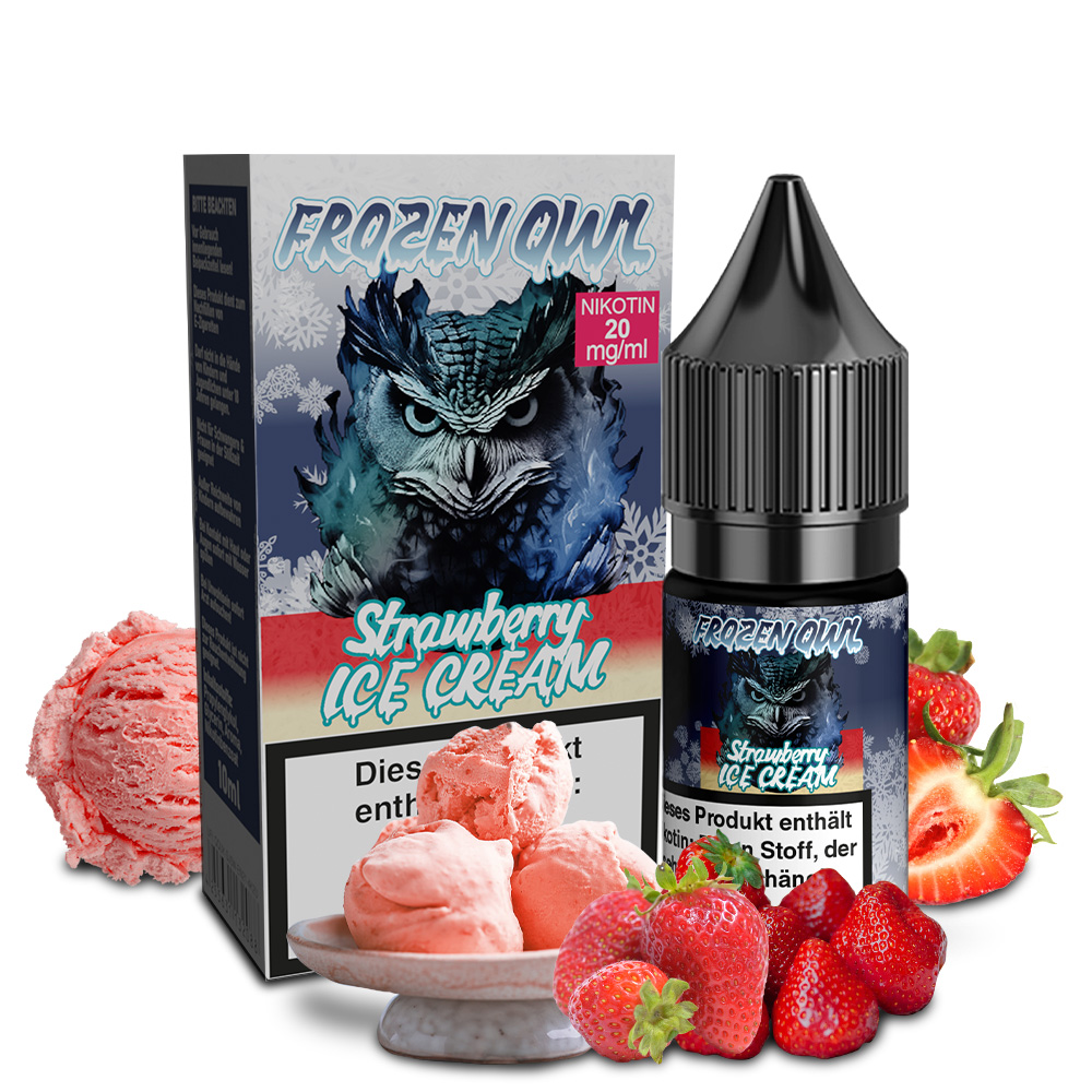 Frozen OWL Strawberry Ice Cream Nikotinsalz Liquid 10 ml