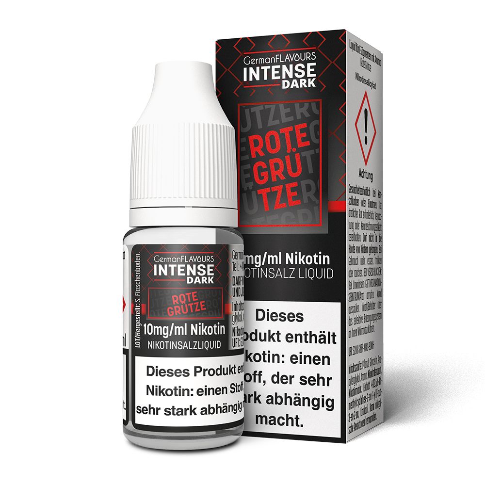 German Flavours Intense DARK Rote Grütze Nikotinsalz Liquid 10ml