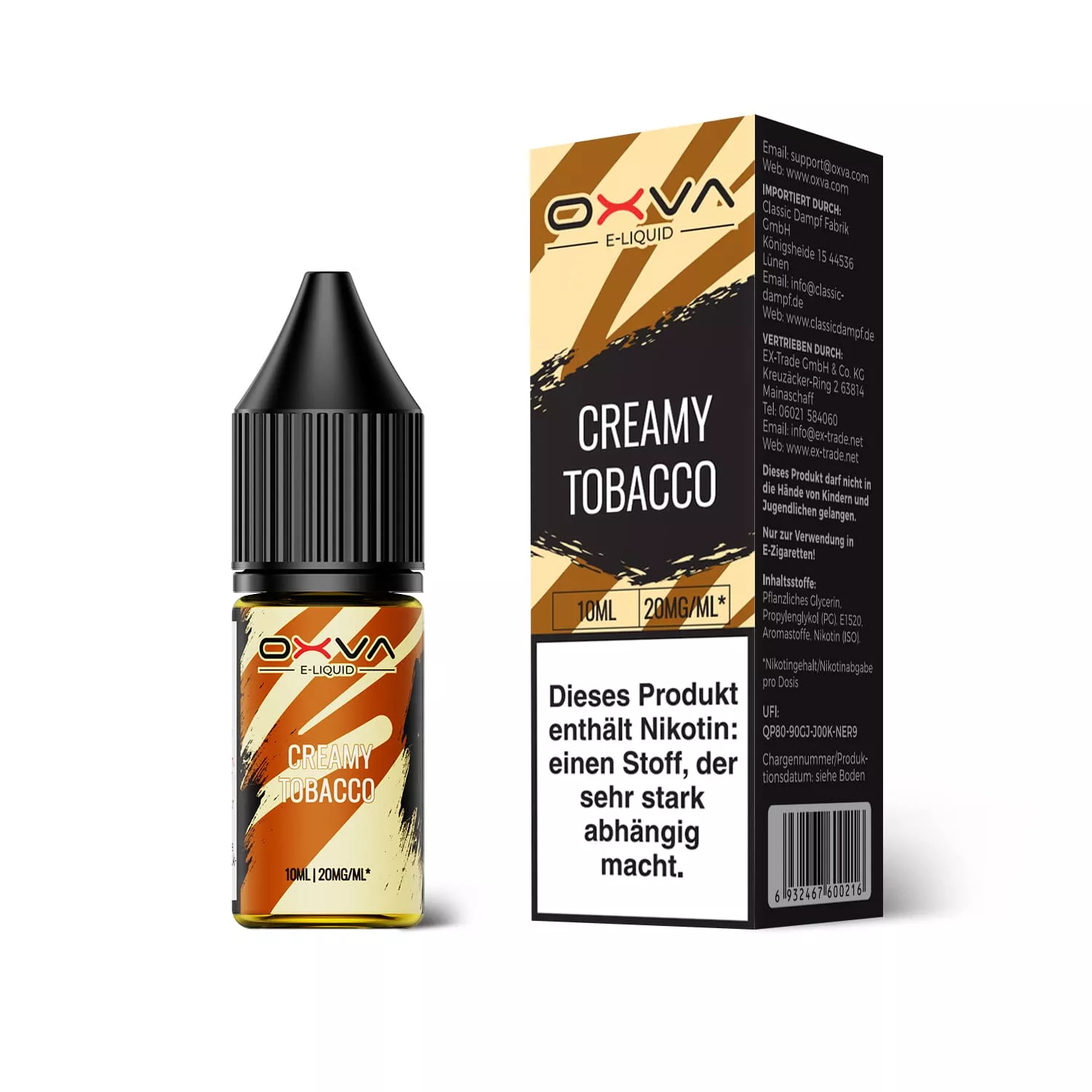 OXVA Nikotinsalz Liquid Creamy Tobacco | 10ml