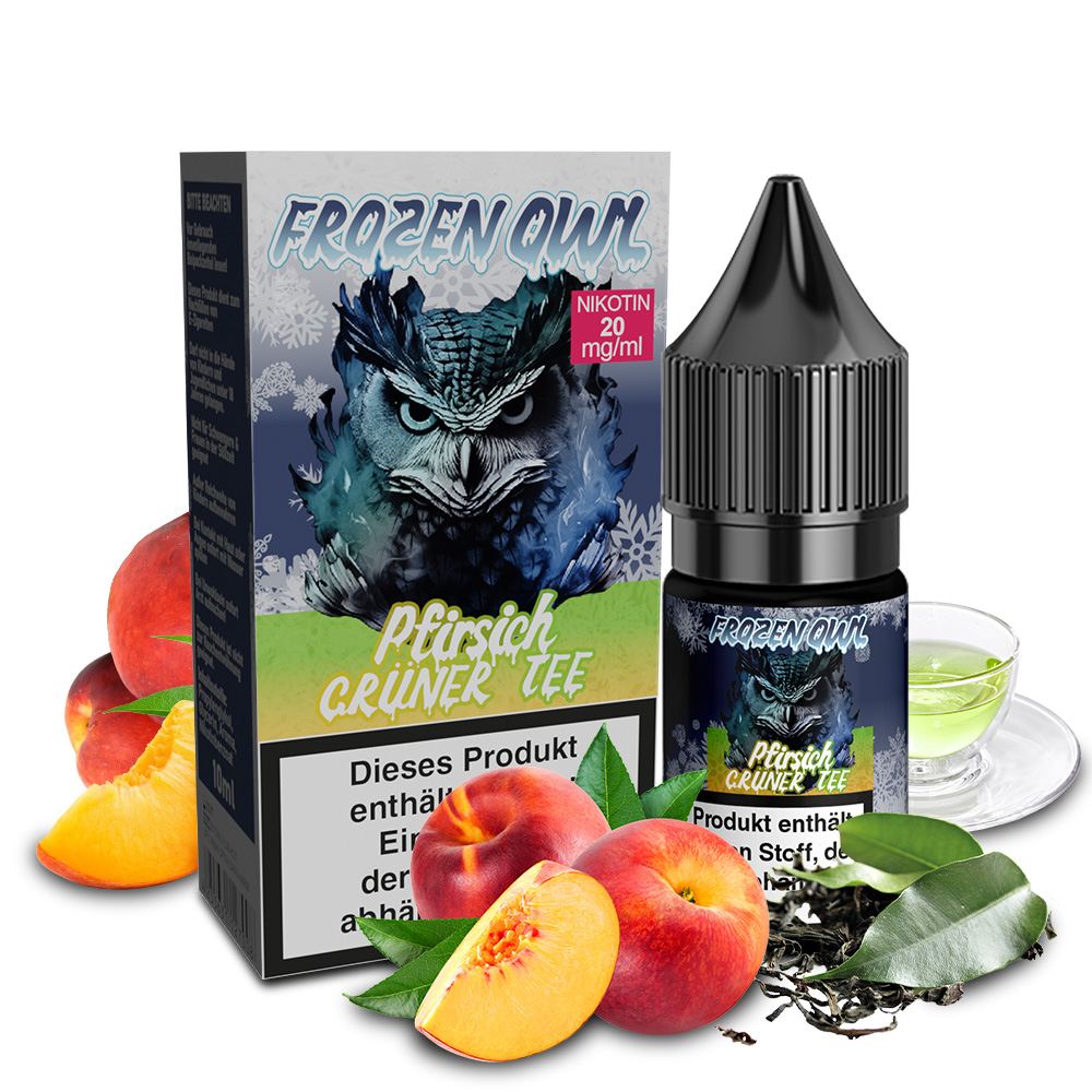 Frozen OWL Pfirsich Grüner Tee Nikotinsalz Liquid 10 ml