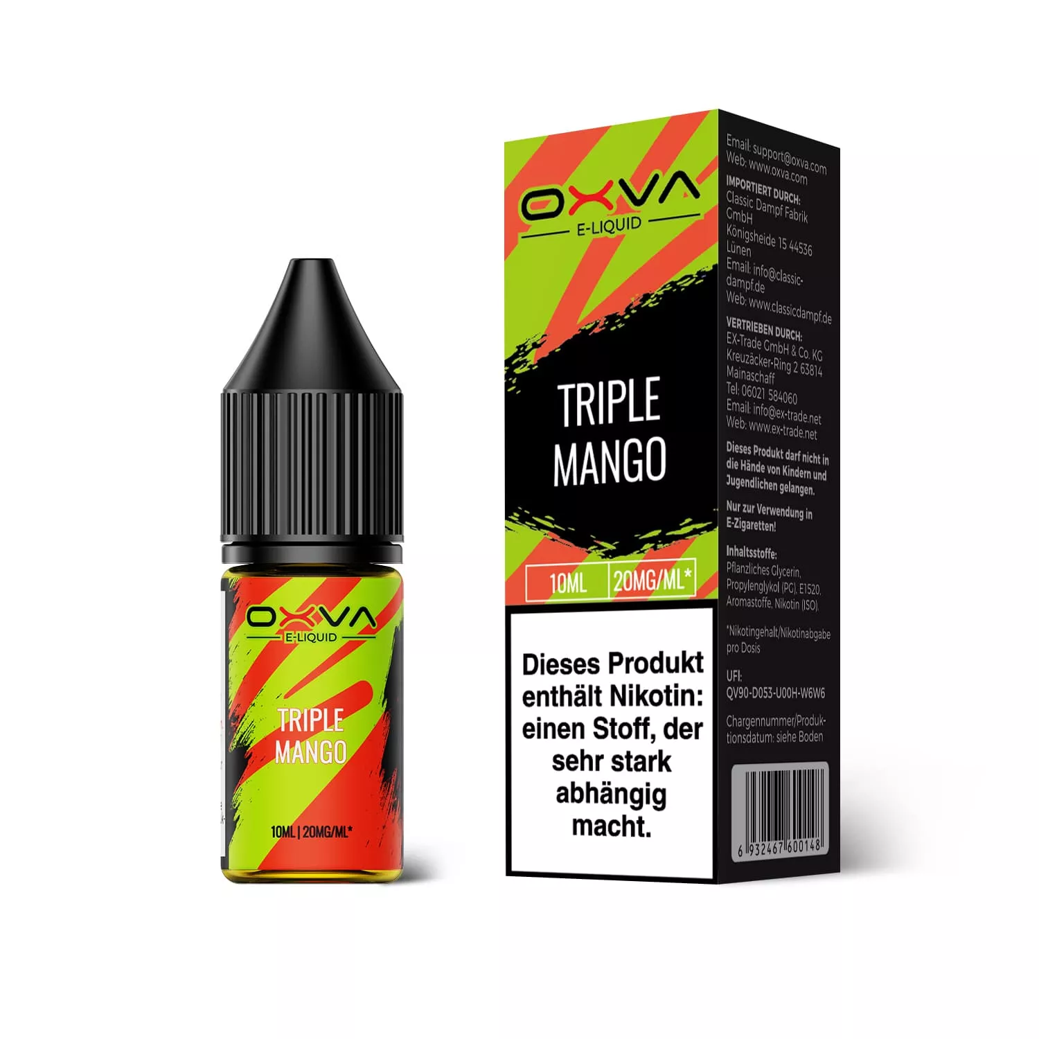 OXVA Nikotinsalz Liquid Triple Mango | 10ml