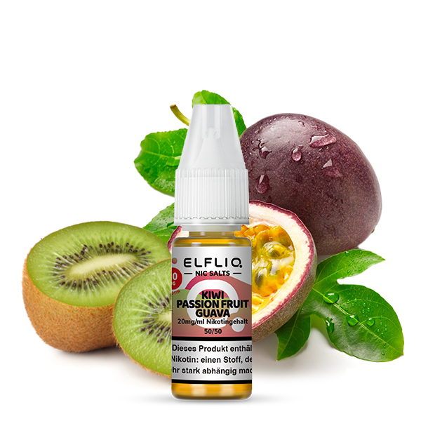 Elfbar ELFLIQ Kiwi Passion Fruit Guave Liquid 10ml SaltNic