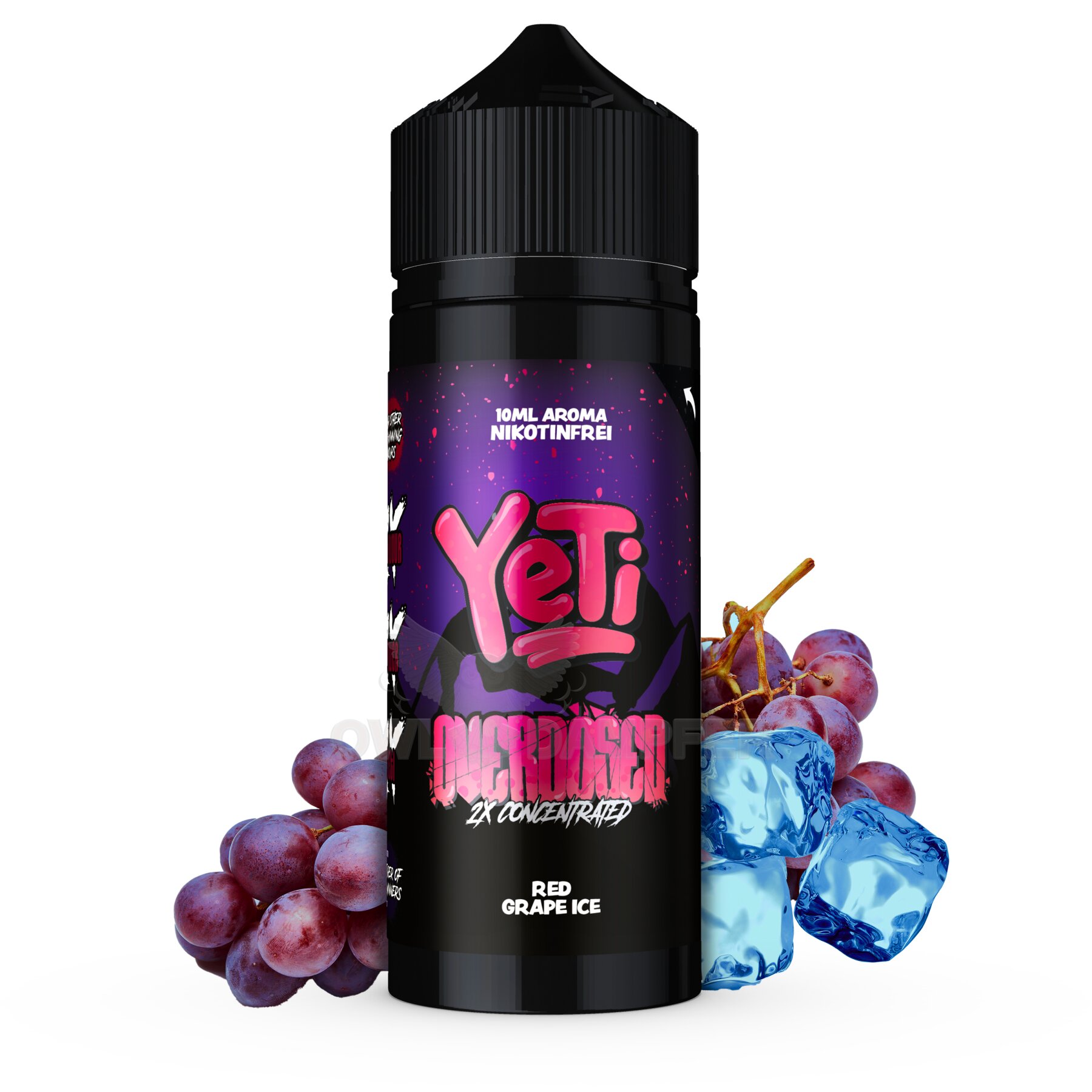 Yeti Overdosed Red Grape Ice 10ml in 120ml Flasche