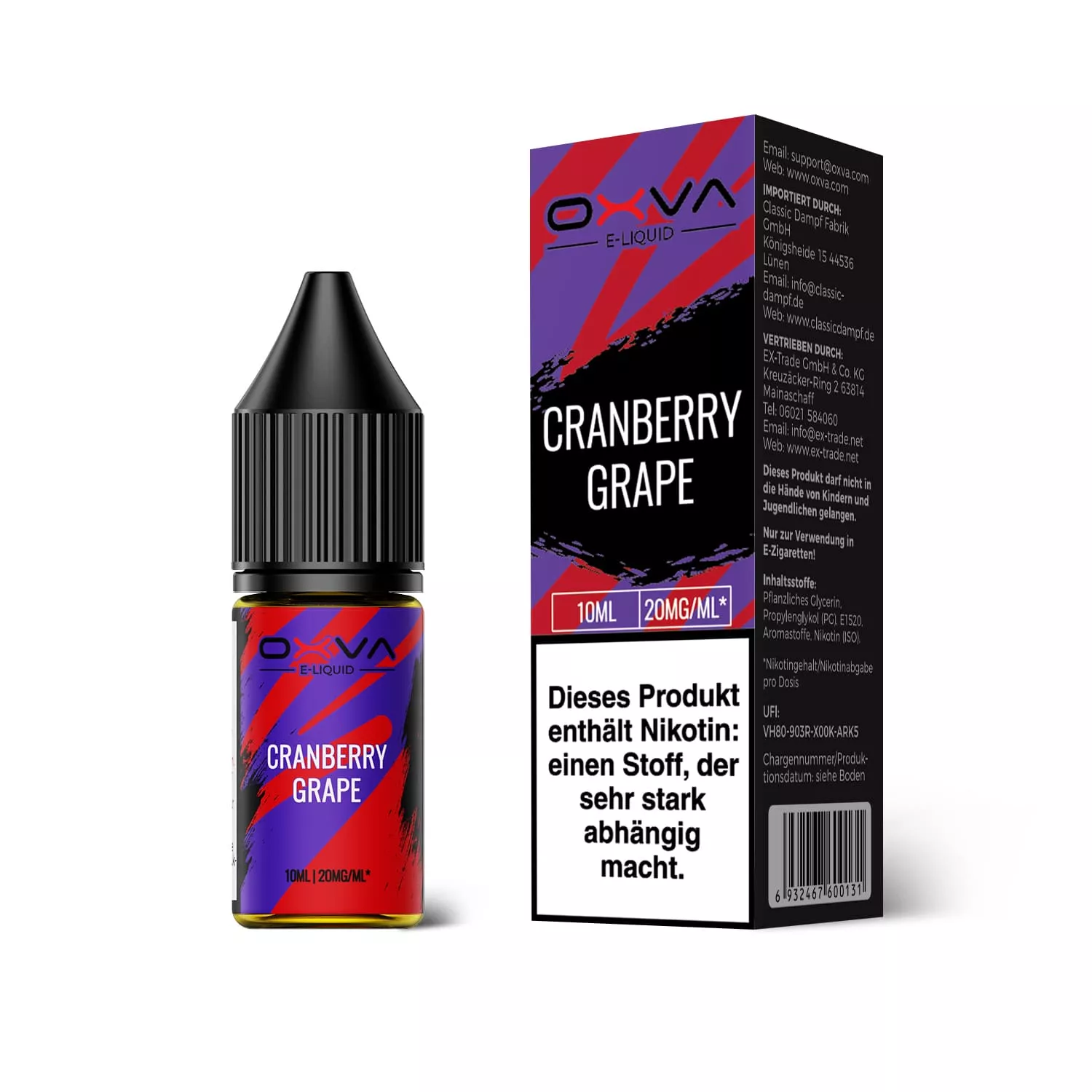 OXVA Nikotinsalz Liquid Cranberry Grape | 10ml