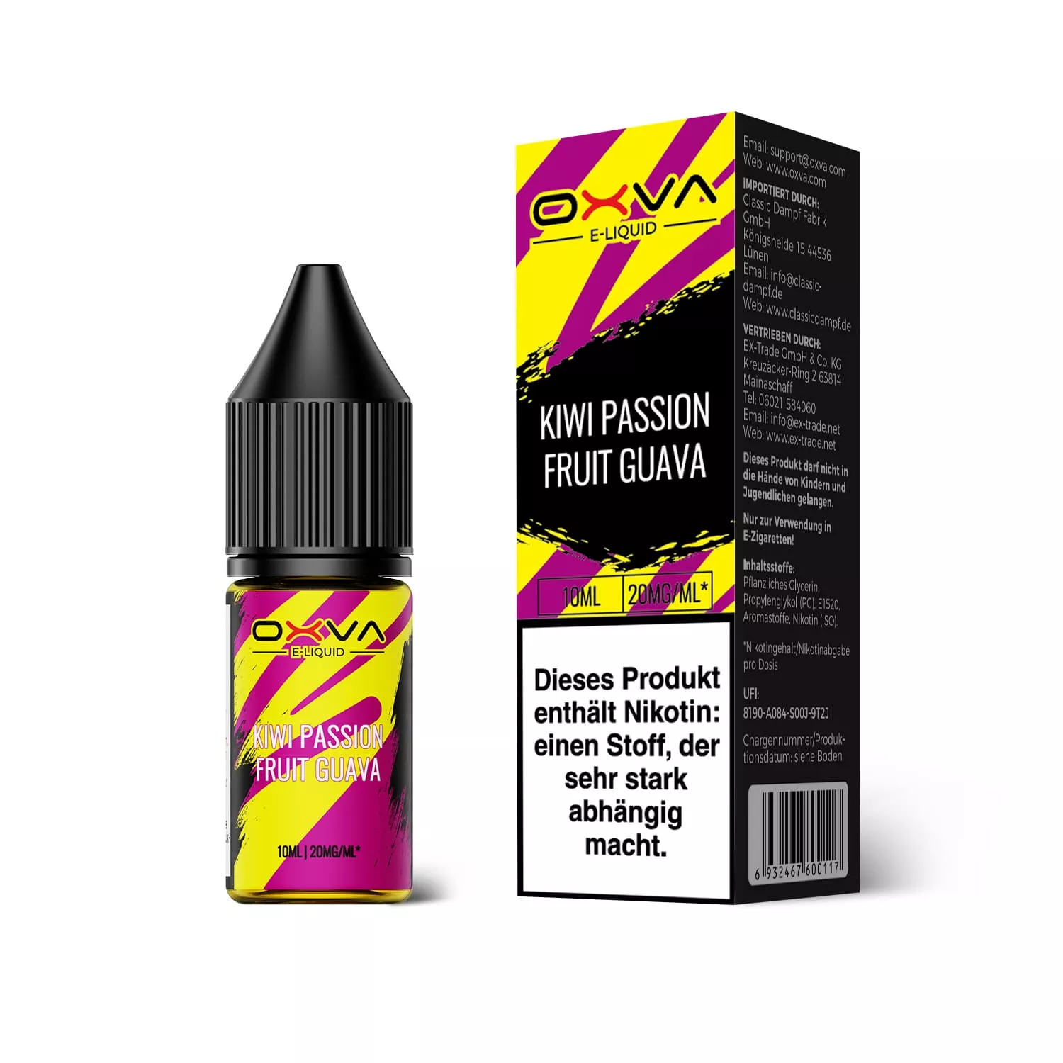 OXVA Nikotinsalz Liquid Kiwi Passionfruit Guava | 10ml