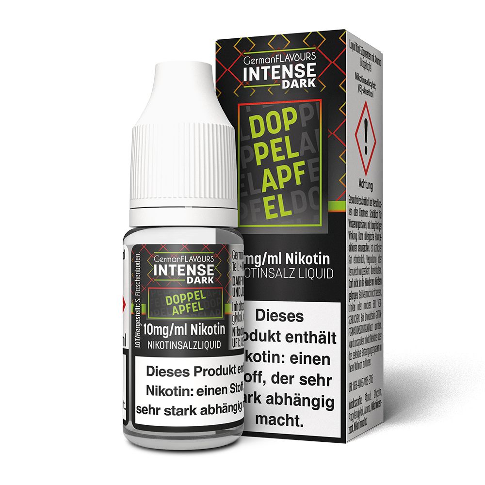 German Flavours Intense DARK Doppelapfel Nikotinsalz Liquid 10ml