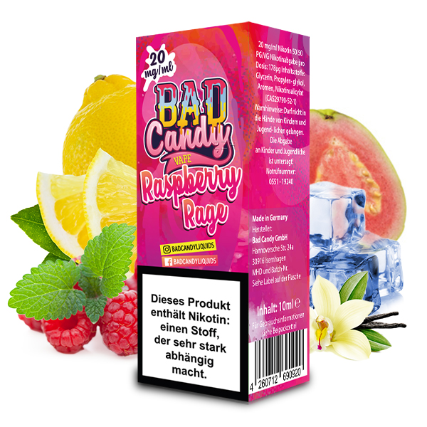 Bad Candy Raspberry Rage Nikotinsalzliquid 10ml