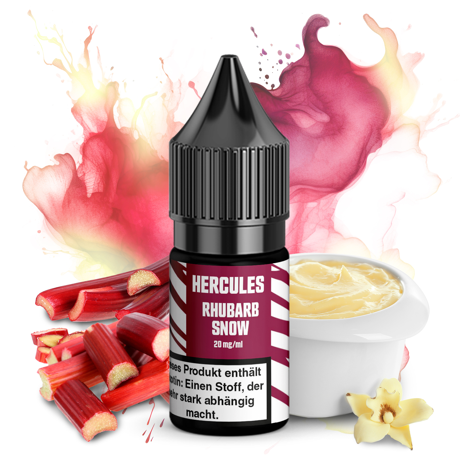 Hercules Nikotinsalz Liquid 10ml Rhubarb Snow