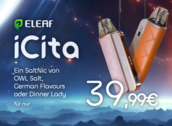 November-Special: Eleaf iCita Pod Kit inklusive Premium-Liquid für nur 39,99 €!