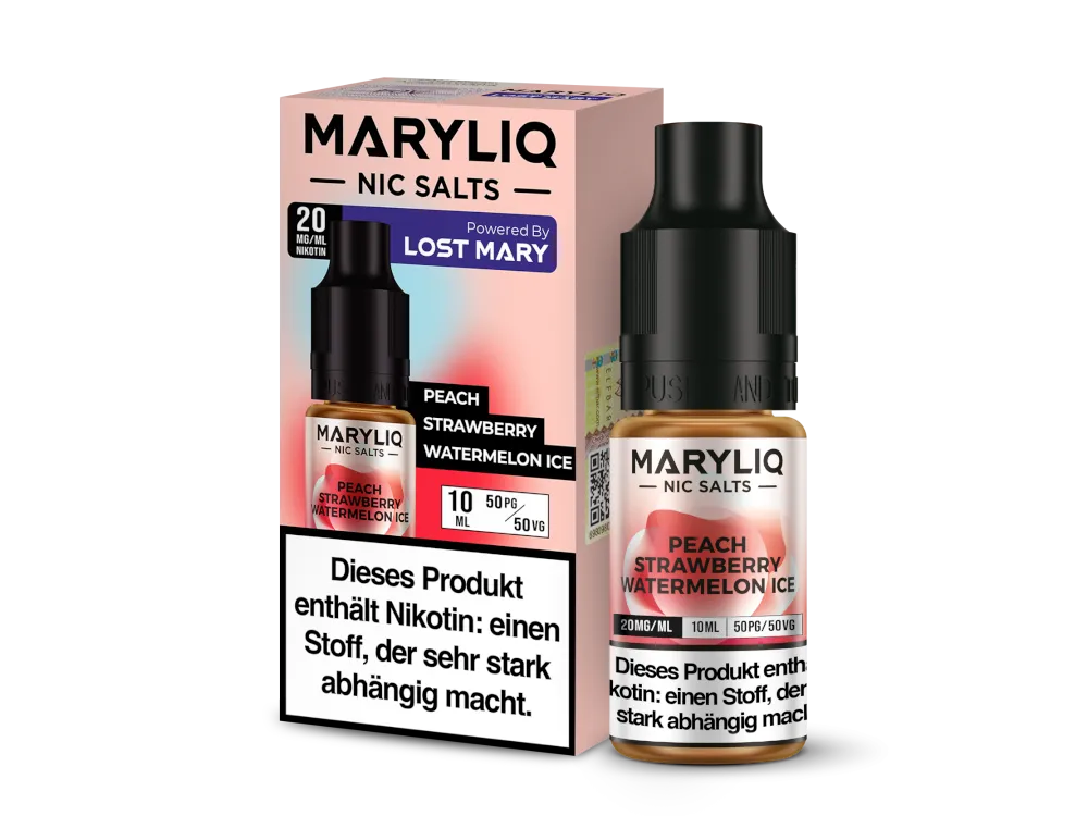 MaryLiq 10mg Nikotinsalz Liquid Peach Strawberry Watermelon Ice