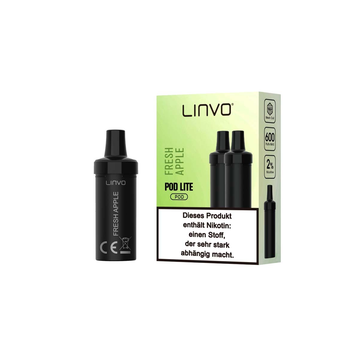 Linvo Pod Lite Fresh Apple 2ml 20 mg Prefilled Pods 2er Pack