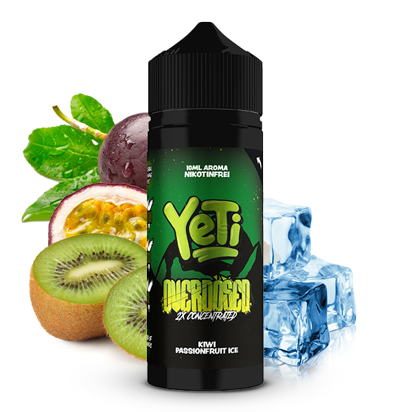 Yeti Overdosed Kiwi Passionfruit Ice 10ml in 120ml Flasche