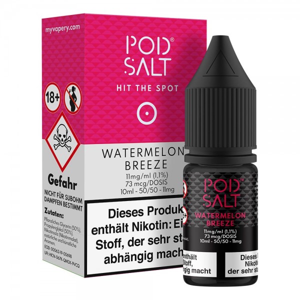 POD SALT - Watermelon Breeze Nikotinsalz Liquid 10 ml