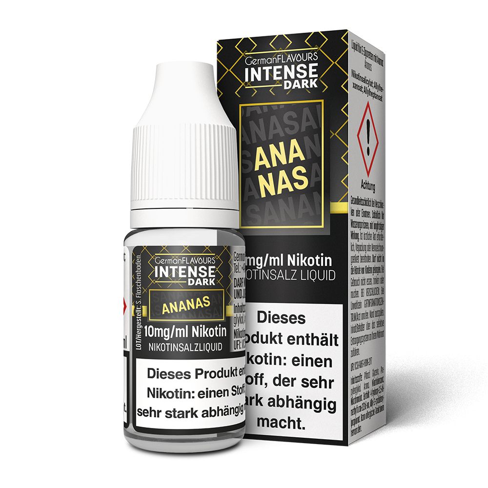 German Flavours Intense DARK Ananas Nikotinsalz Liquid 10ml