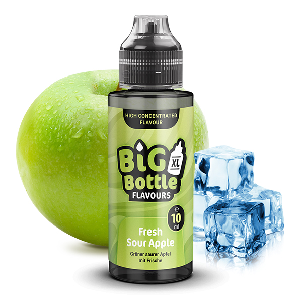 Big Bottle Fresh Sour Apple 10ml in 120ml Flasche