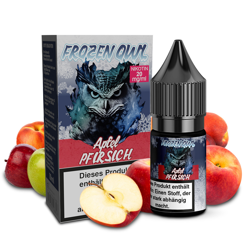 Frozen OWL Apfel Pfirsich Nikotinsalz Liquid 10 ml