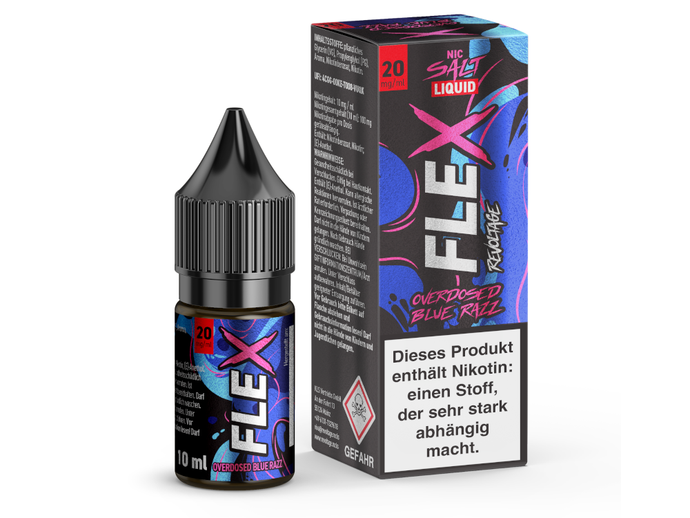 Revoltage E-Liquid 10 ml Overdosed Flex Blue Razz