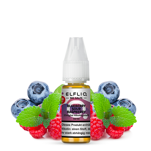 Elfbar ELFLIQ Blueberry Sour Raspberry Liquid 10ml SaltNic