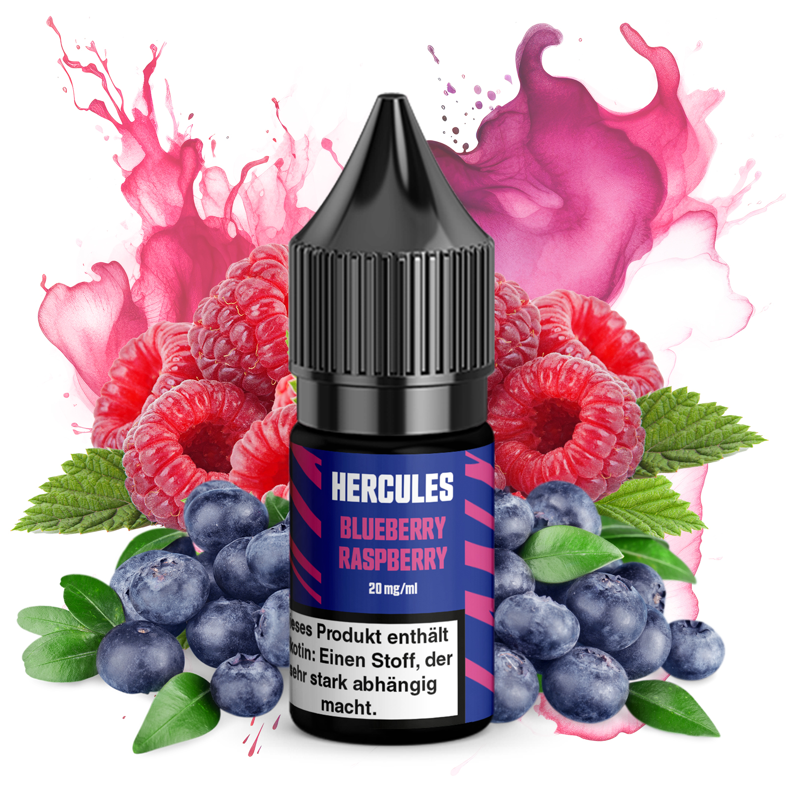 Hercules Nikotinsalz Liquid 10ml Blueberry Raspberry