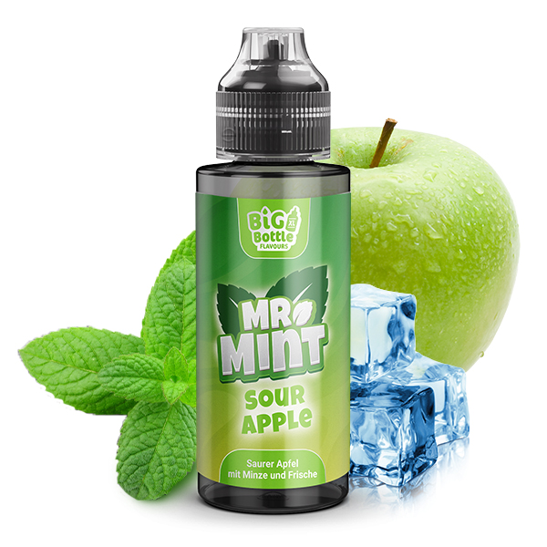 Big Bottle Mr. Mint Sour Apple 10ml in 120ml Flasche