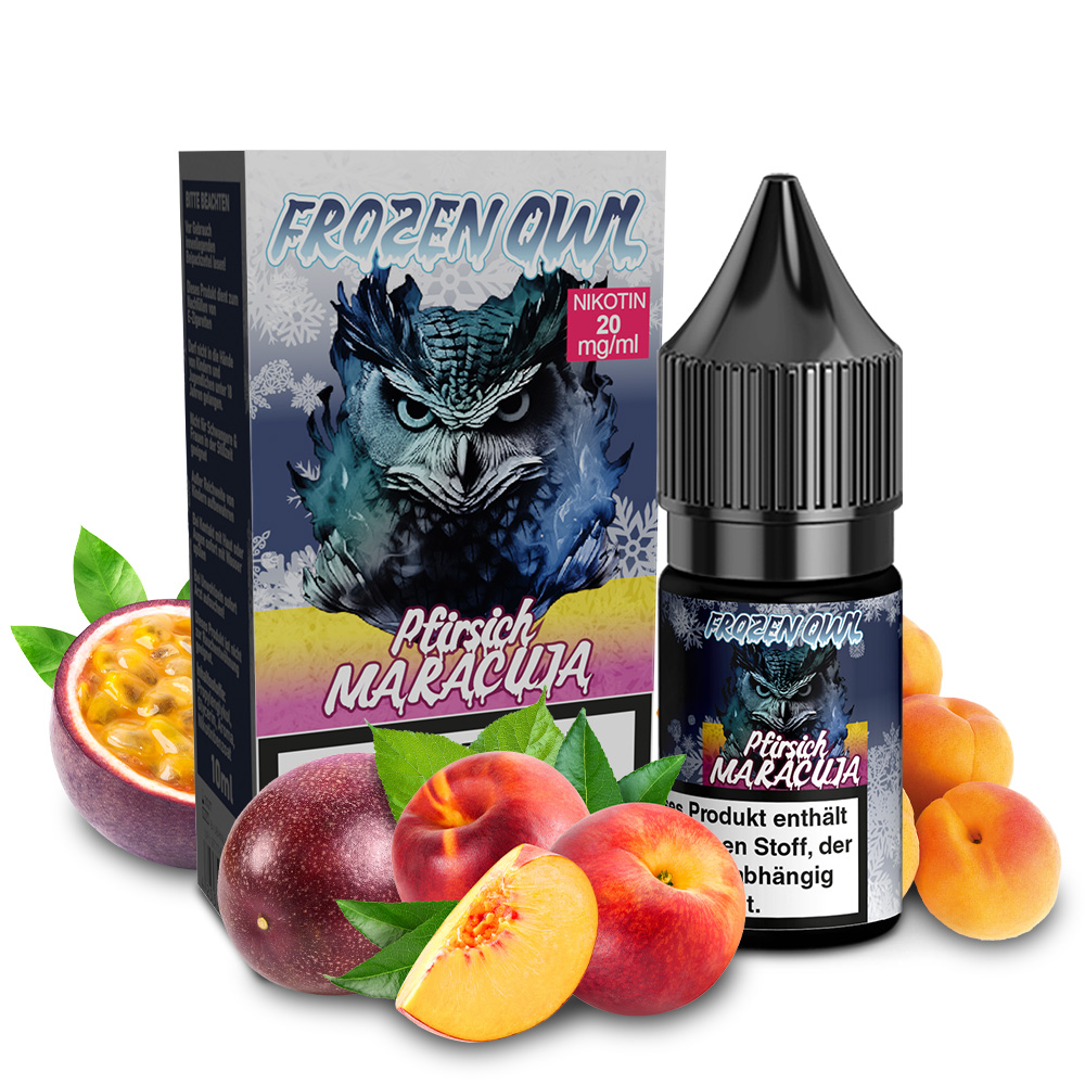 Frozen OWL Pfirsich Maracuja Nikotinsalz Liquid 10 ml