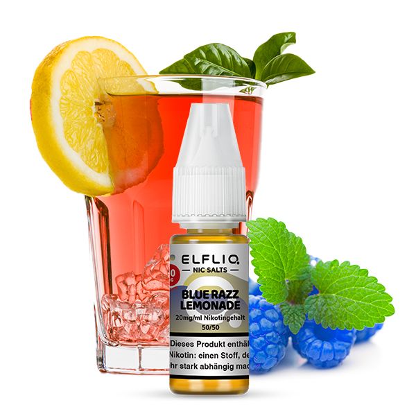 Elfbar ELFLIQ Blue Razz Lemonade Liquid 10ml SaltNic
